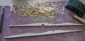 carved x-braces